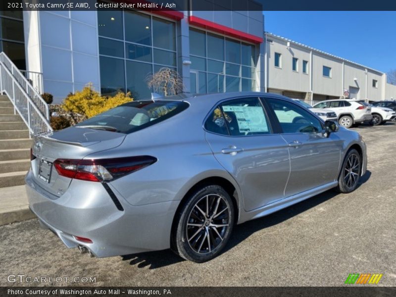 Celestial Silver Metallic / Ash 2021 Toyota Camry SE AWD
