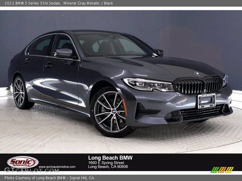 Mineral Gray Metallic / Black 2021 BMW 3 Series 330i Sedan