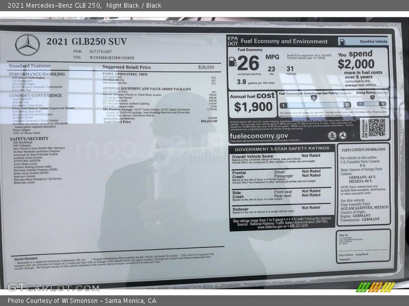 Night Black / Black 2021 Mercedes-Benz GLB 250