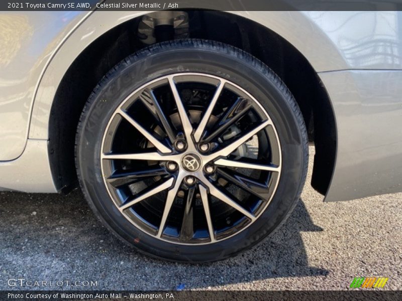 Celestial Silver Metallic / Ash 2021 Toyota Camry SE AWD