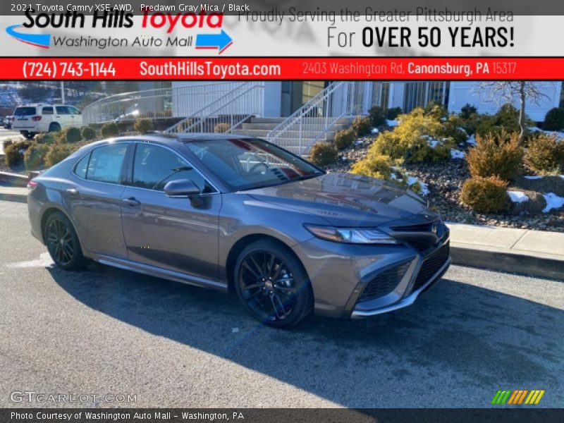 Predawn Gray Mica / Black 2021 Toyota Camry XSE AWD