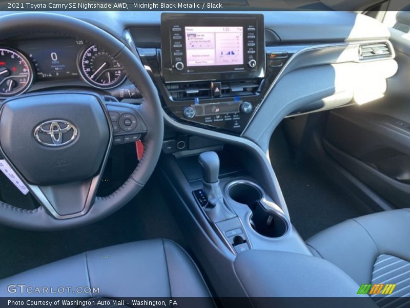 Midnight Black Metallic / Black 2021 Toyota Camry SE Nightshade AWD