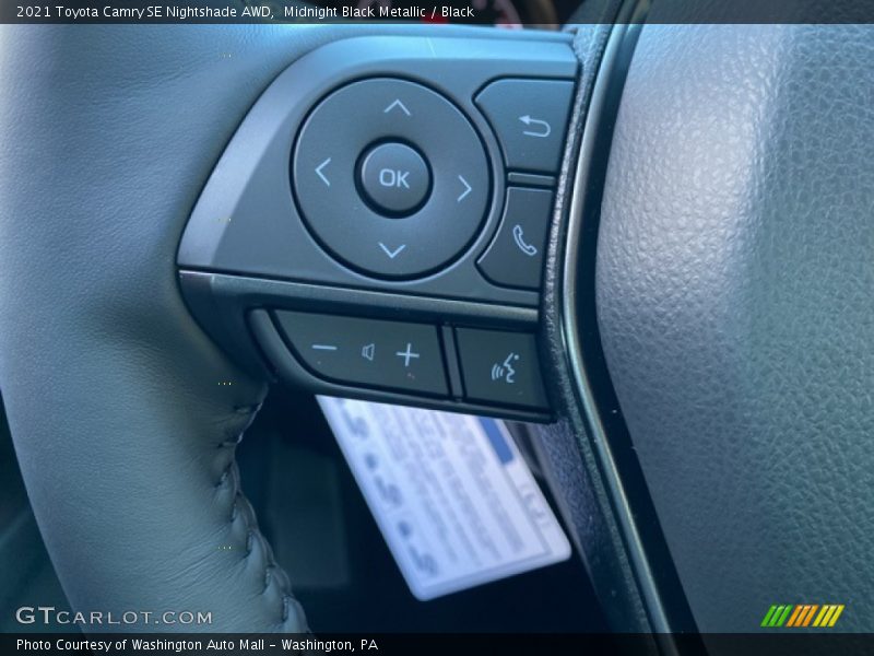 Midnight Black Metallic / Black 2021 Toyota Camry SE Nightshade AWD