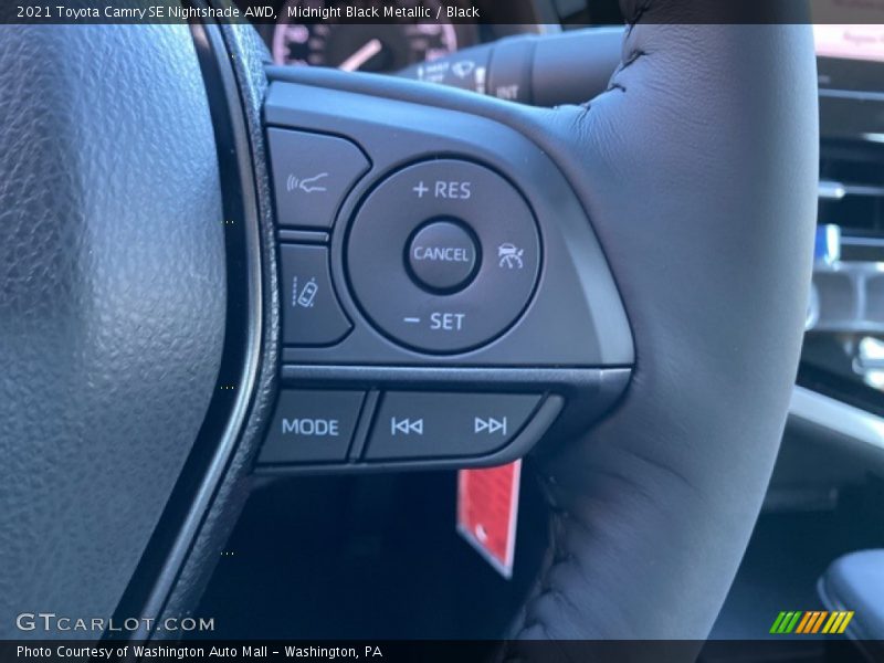 Midnight Black Metallic / Black 2021 Toyota Camry SE Nightshade AWD