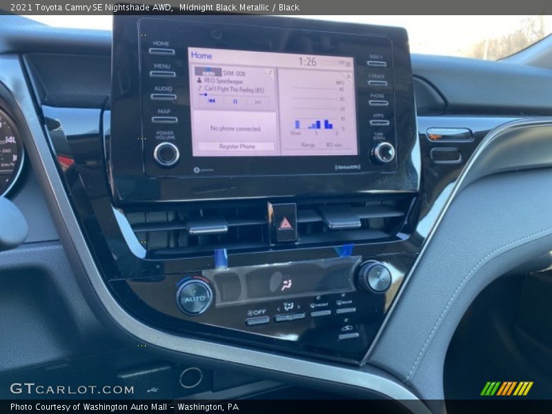 Midnight Black Metallic / Black 2021 Toyota Camry SE Nightshade AWD