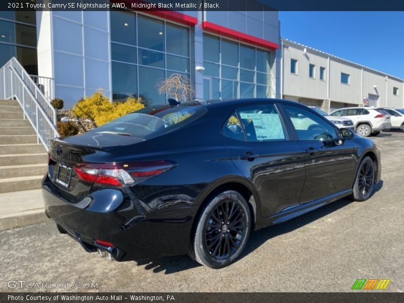 Midnight Black Metallic / Black 2021 Toyota Camry SE Nightshade AWD