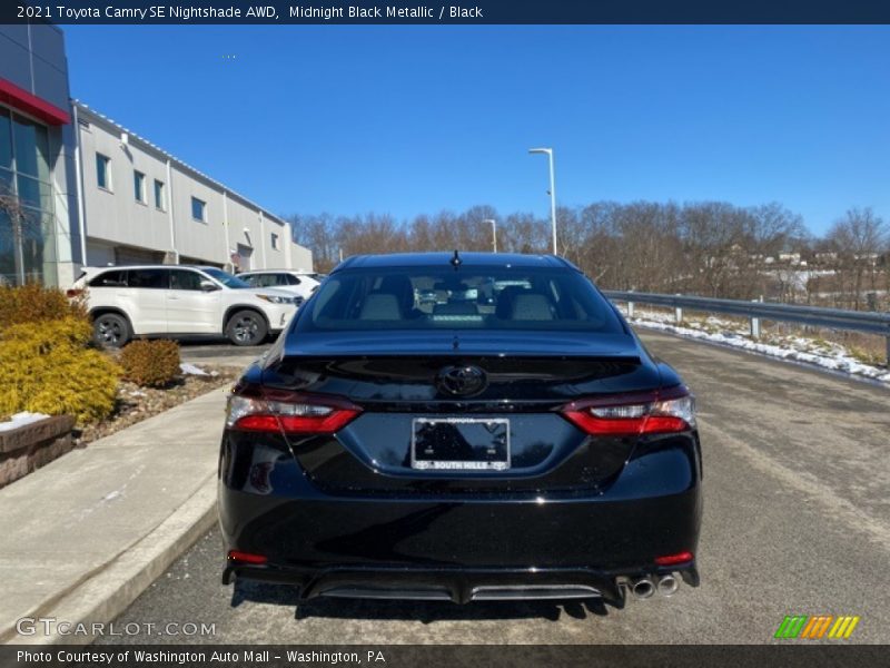 Midnight Black Metallic / Black 2021 Toyota Camry SE Nightshade AWD