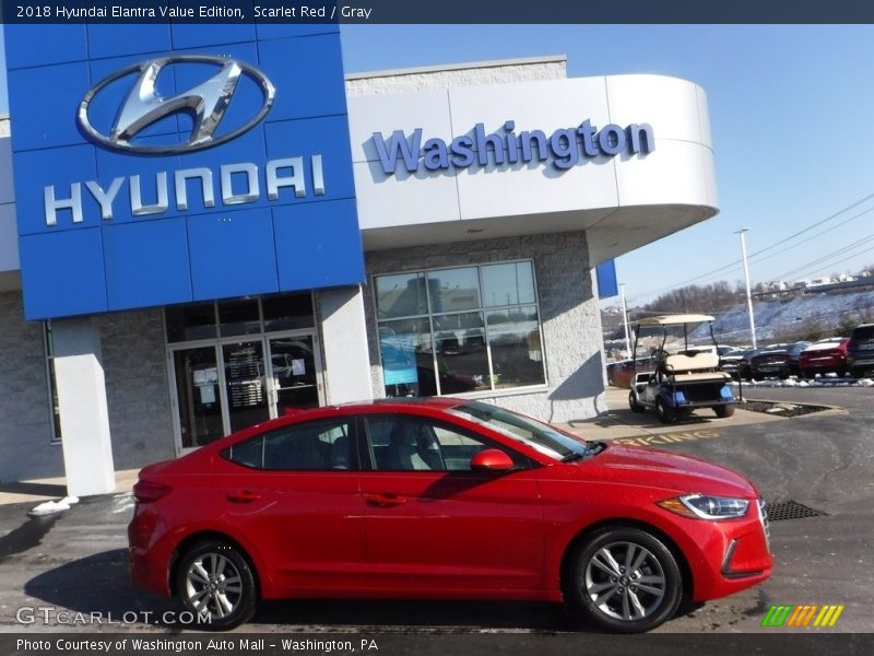 Scarlet Red / Gray 2018 Hyundai Elantra Value Edition