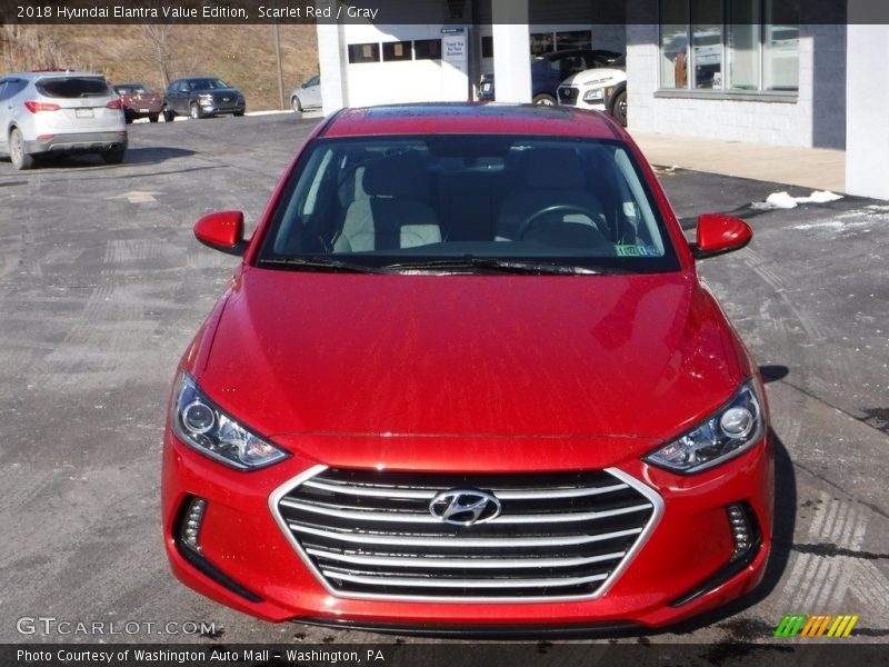 Scarlet Red / Gray 2018 Hyundai Elantra Value Edition