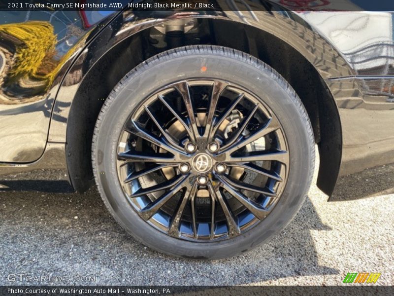 Midnight Black Metallic / Black 2021 Toyota Camry SE Nightshade AWD