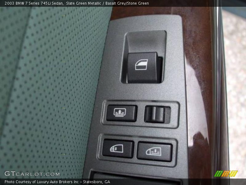 Slate Green Metallic / Basalt Grey/Stone Green 2003 BMW 7 Series 745Li Sedan