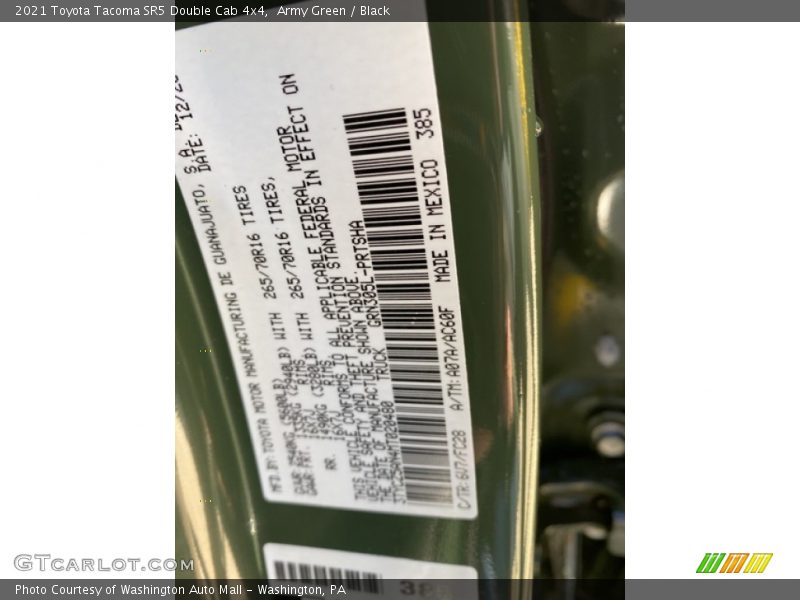 Army Green / Black 2021 Toyota Tacoma SR5 Double Cab 4x4