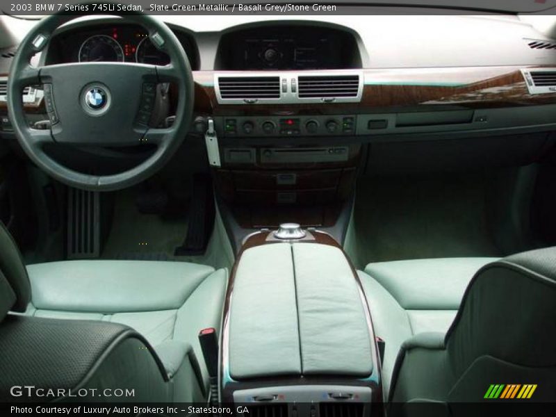 Slate Green Metallic / Basalt Grey/Stone Green 2003 BMW 7 Series 745Li Sedan