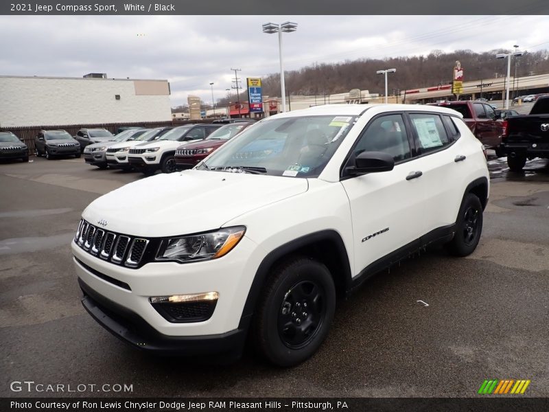 White / Black 2021 Jeep Compass Sport