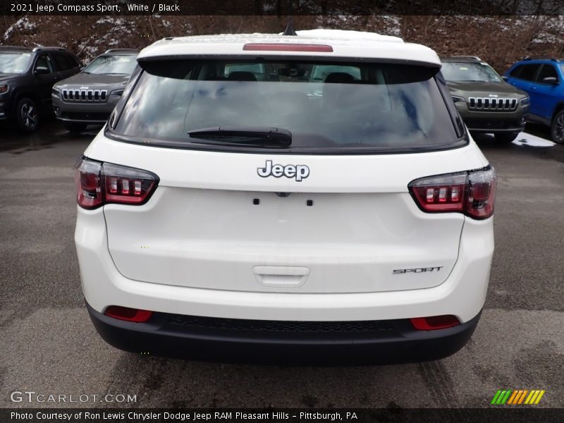 White / Black 2021 Jeep Compass Sport