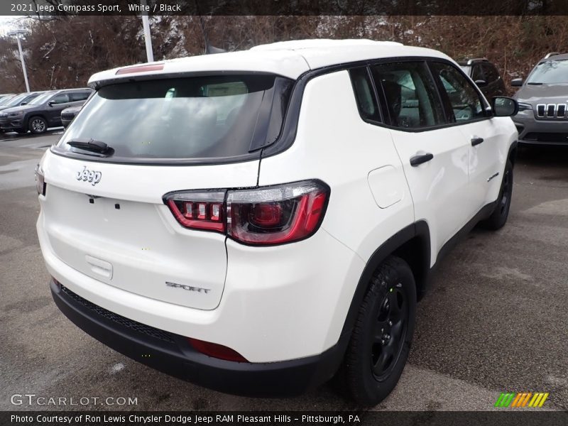 White / Black 2021 Jeep Compass Sport