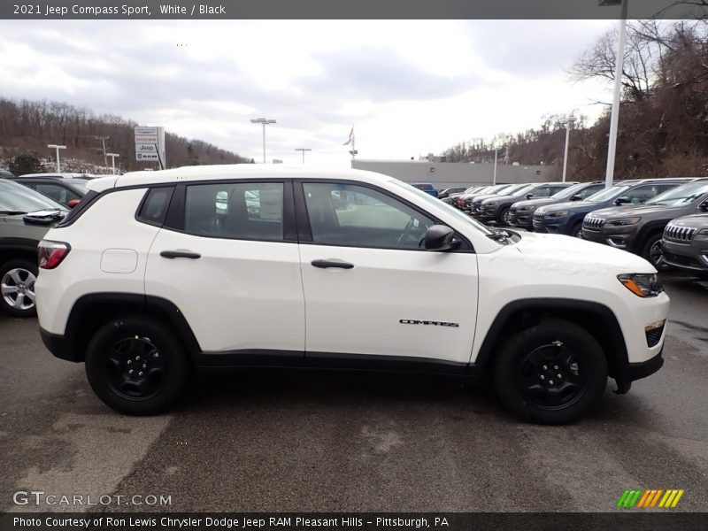 White / Black 2021 Jeep Compass Sport