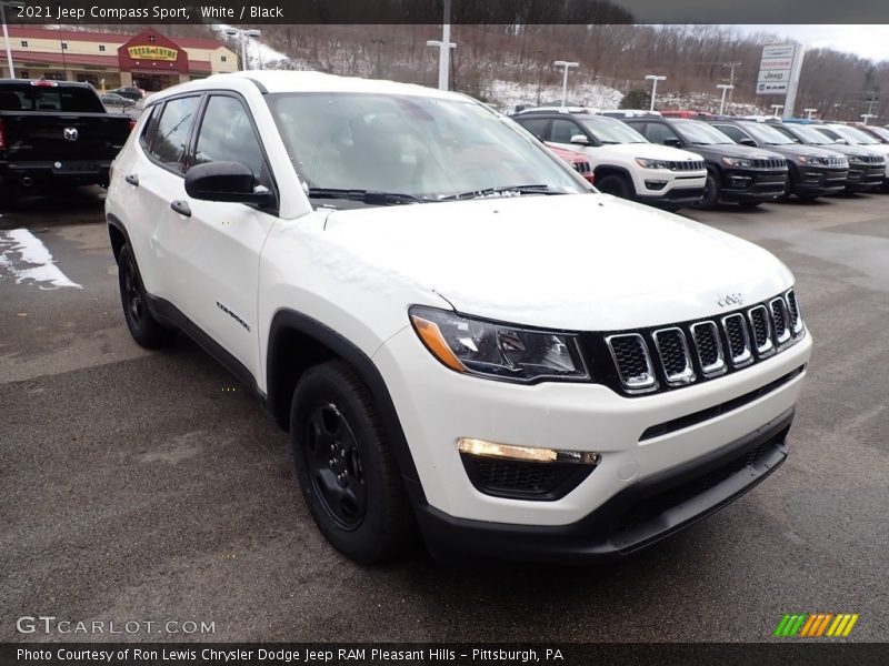 White / Black 2021 Jeep Compass Sport