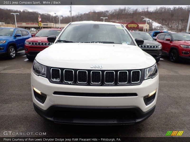 White / Black 2021 Jeep Compass Sport