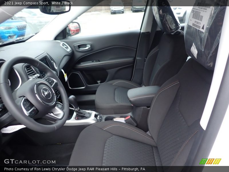 White / Black 2021 Jeep Compass Sport