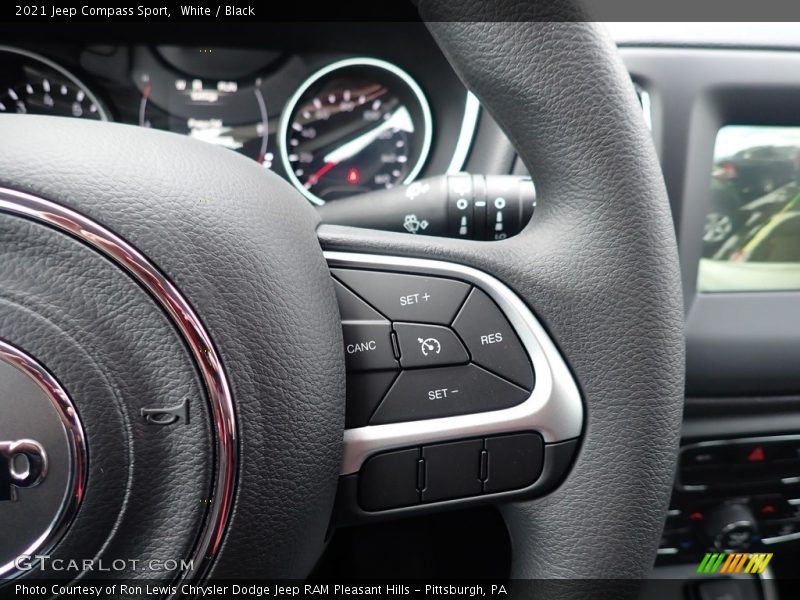 White / Black 2021 Jeep Compass Sport