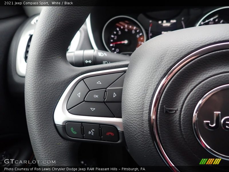 White / Black 2021 Jeep Compass Sport