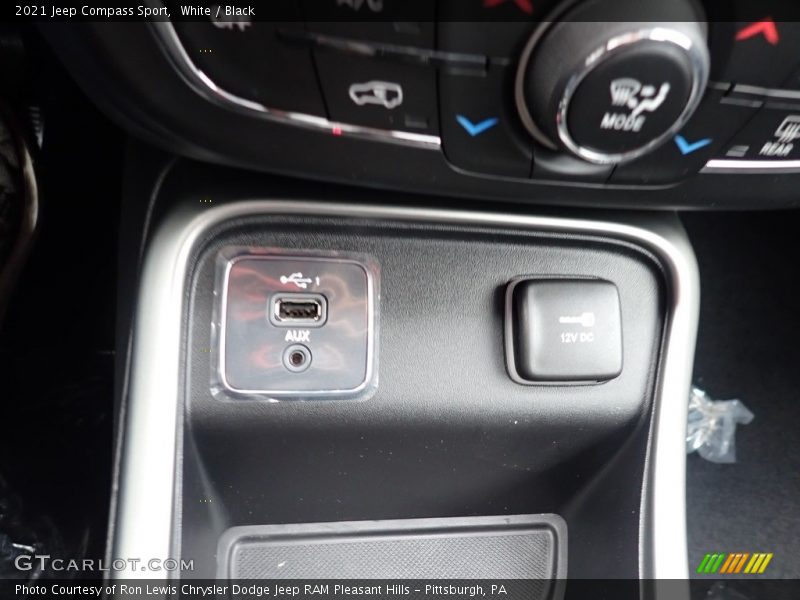White / Black 2021 Jeep Compass Sport