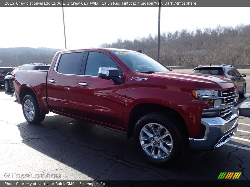 Cajun Red Tintcoat / Gideon/Very Dark Atmosphere 2019 Chevrolet Silverado 1500 LTZ Crew Cab 4WD