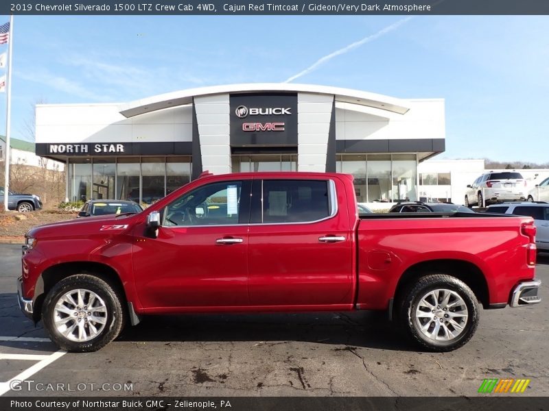 Cajun Red Tintcoat / Gideon/Very Dark Atmosphere 2019 Chevrolet Silverado 1500 LTZ Crew Cab 4WD