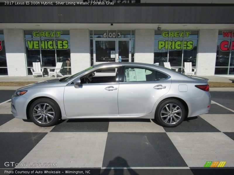 Silver Lining Metallic / Stratus Gray 2017 Lexus ES 300h Hybrid