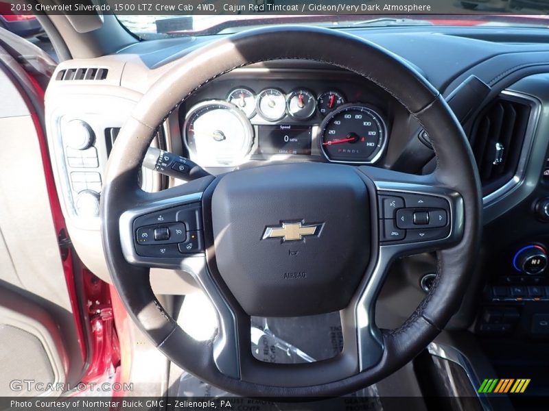 Cajun Red Tintcoat / Gideon/Very Dark Atmosphere 2019 Chevrolet Silverado 1500 LTZ Crew Cab 4WD