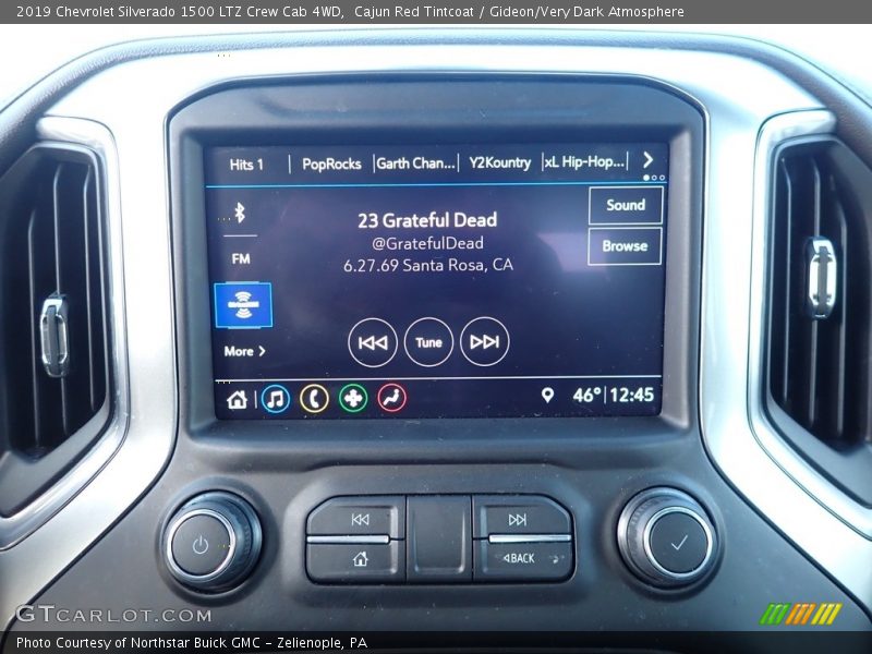 Cajun Red Tintcoat / Gideon/Very Dark Atmosphere 2019 Chevrolet Silverado 1500 LTZ Crew Cab 4WD
