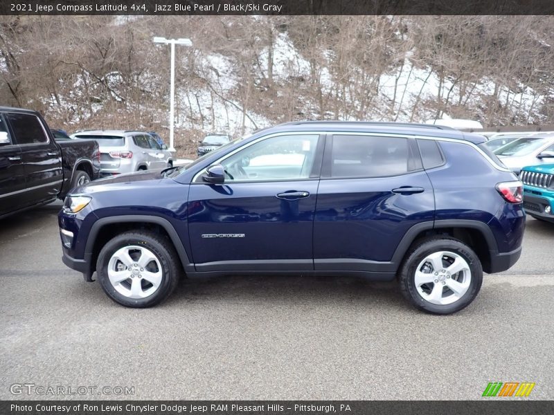 Jazz Blue Pearl / Black/Ski Gray 2021 Jeep Compass Latitude 4x4