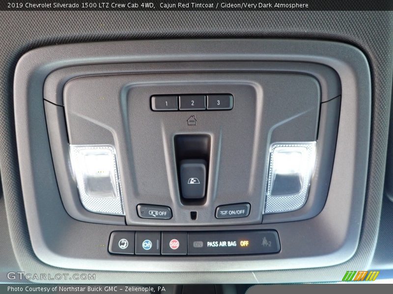 Cajun Red Tintcoat / Gideon/Very Dark Atmosphere 2019 Chevrolet Silverado 1500 LTZ Crew Cab 4WD