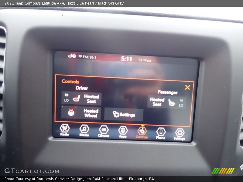 Jazz Blue Pearl / Black/Ski Gray 2021 Jeep Compass Latitude 4x4