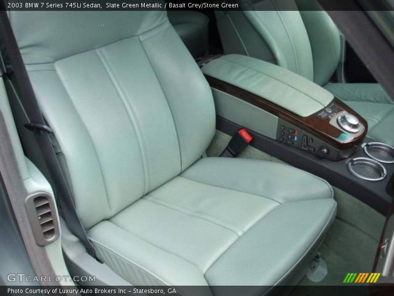 Slate Green Metallic / Basalt Grey/Stone Green 2003 BMW 7 Series 745Li Sedan