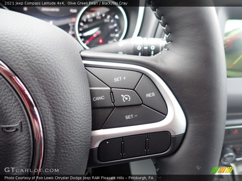Olive Green Pearl / Black/Ski Gray 2021 Jeep Compass Latitude 4x4