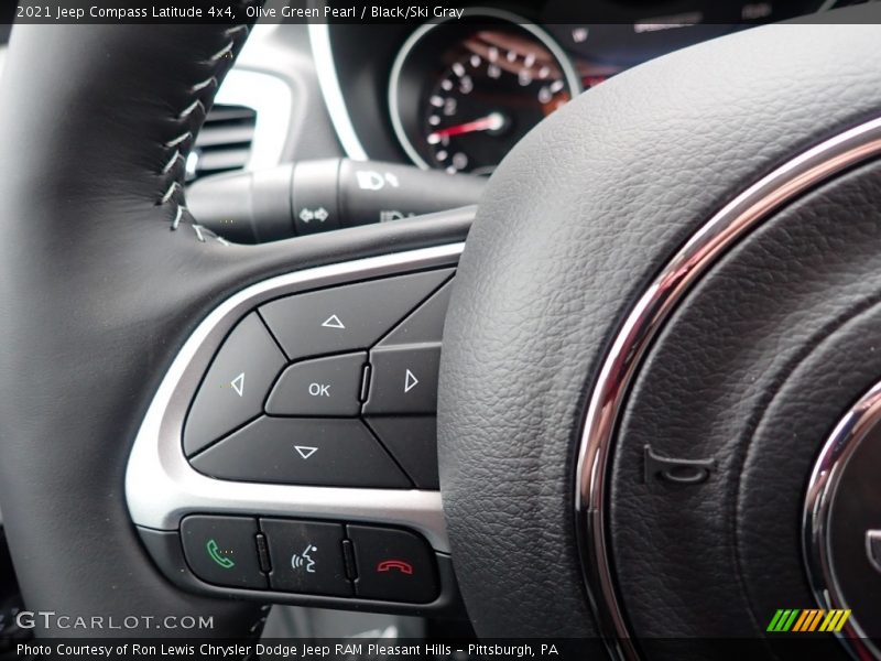 Olive Green Pearl / Black/Ski Gray 2021 Jeep Compass Latitude 4x4