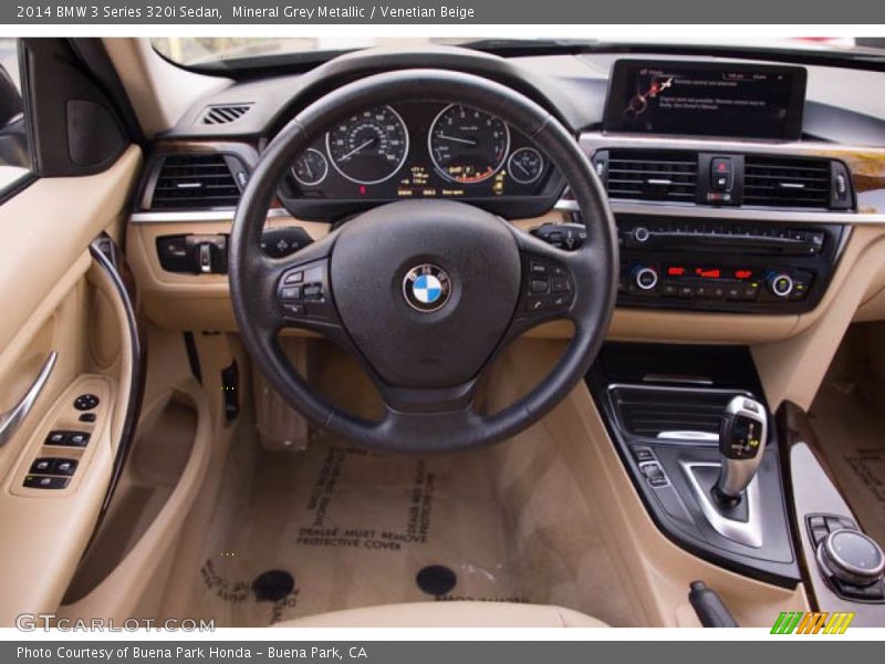 Mineral Grey Metallic / Venetian Beige 2014 BMW 3 Series 320i Sedan