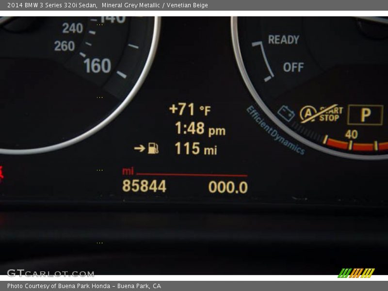 Mineral Grey Metallic / Venetian Beige 2014 BMW 3 Series 320i Sedan