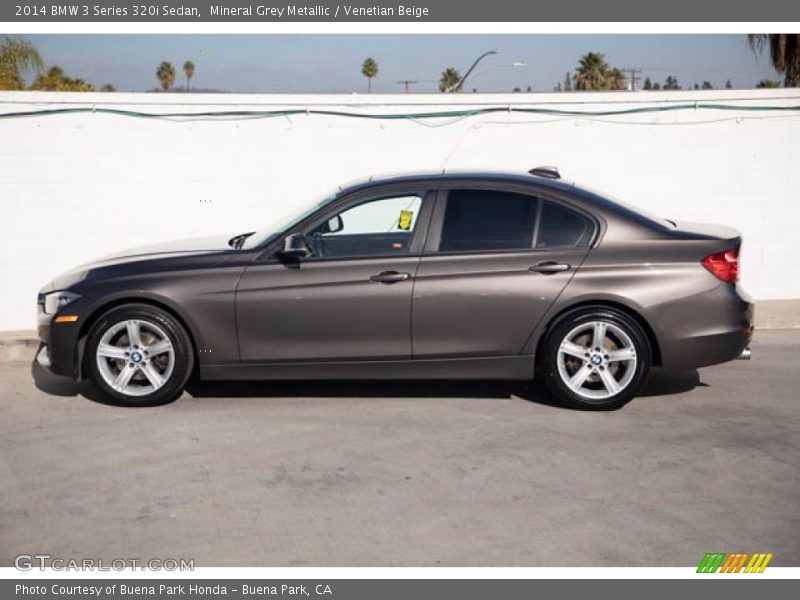 Mineral Grey Metallic / Venetian Beige 2014 BMW 3 Series 320i Sedan