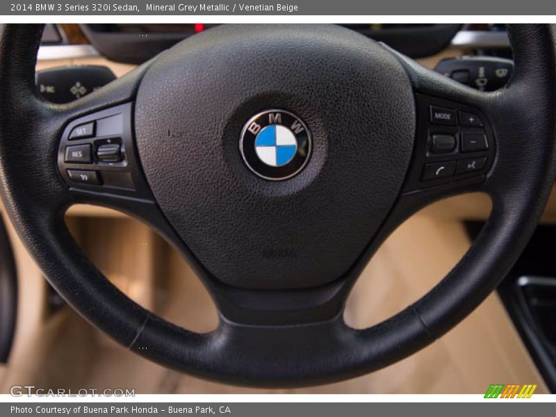Mineral Grey Metallic / Venetian Beige 2014 BMW 3 Series 320i Sedan