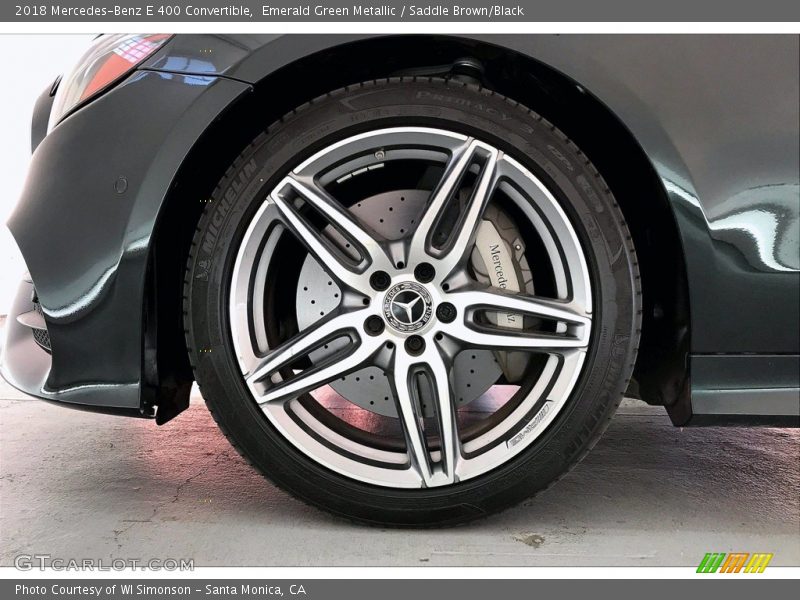 Emerald Green Metallic / Saddle Brown/Black 2018 Mercedes-Benz E 400 Convertible