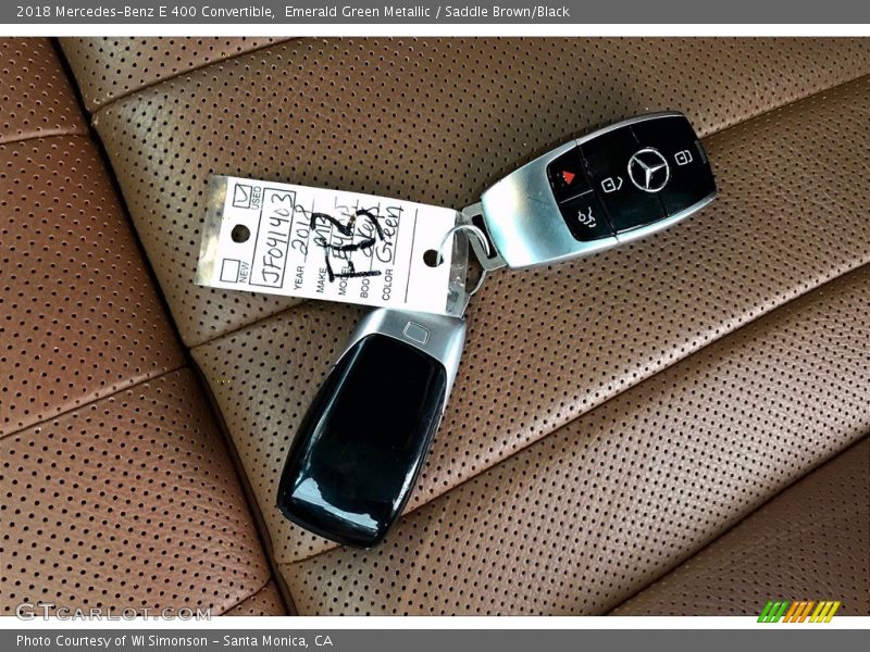 Emerald Green Metallic / Saddle Brown/Black 2018 Mercedes-Benz E 400 Convertible