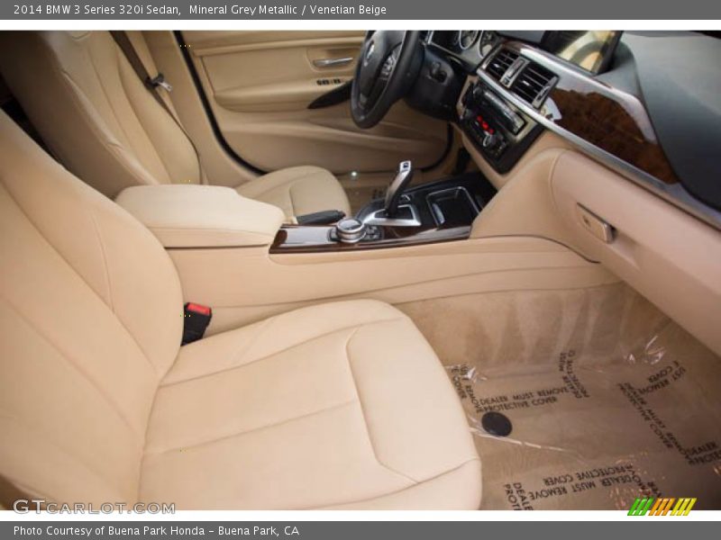 Mineral Grey Metallic / Venetian Beige 2014 BMW 3 Series 320i Sedan