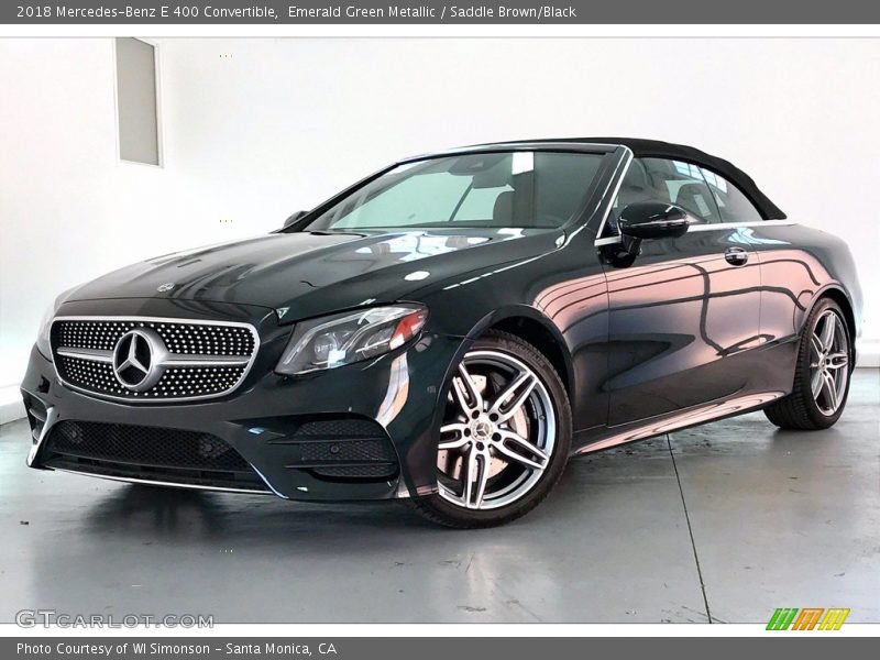 Emerald Green Metallic / Saddle Brown/Black 2018 Mercedes-Benz E 400 Convertible