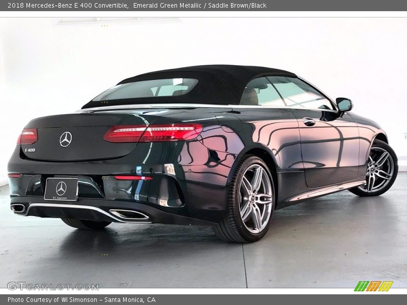 Emerald Green Metallic / Saddle Brown/Black 2018 Mercedes-Benz E 400 Convertible