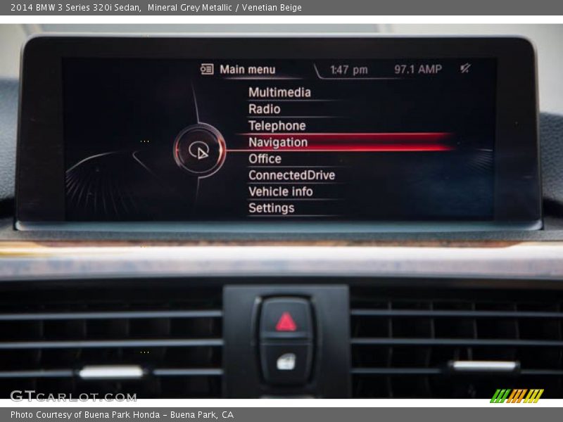 Mineral Grey Metallic / Venetian Beige 2014 BMW 3 Series 320i Sedan