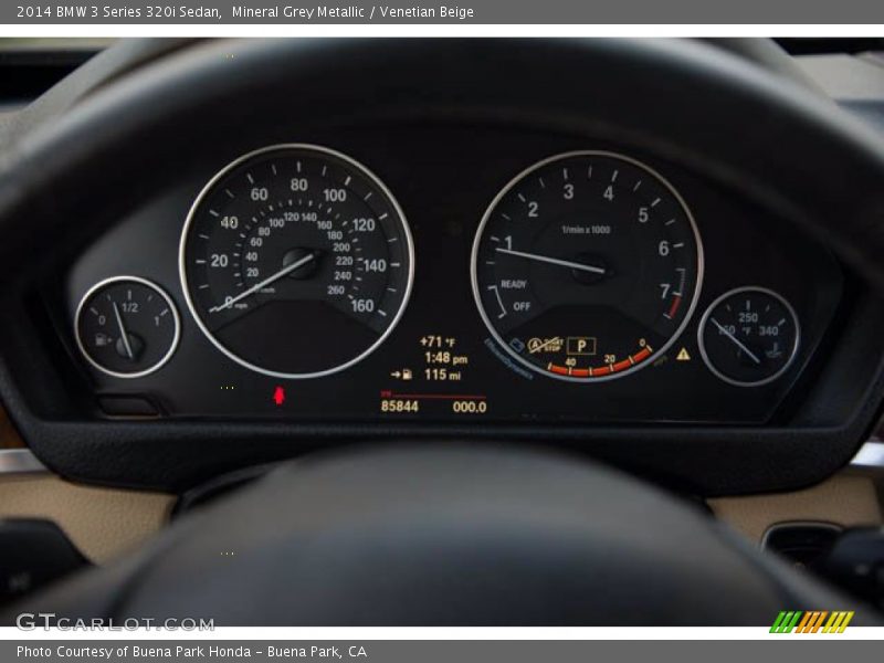 Mineral Grey Metallic / Venetian Beige 2014 BMW 3 Series 320i Sedan