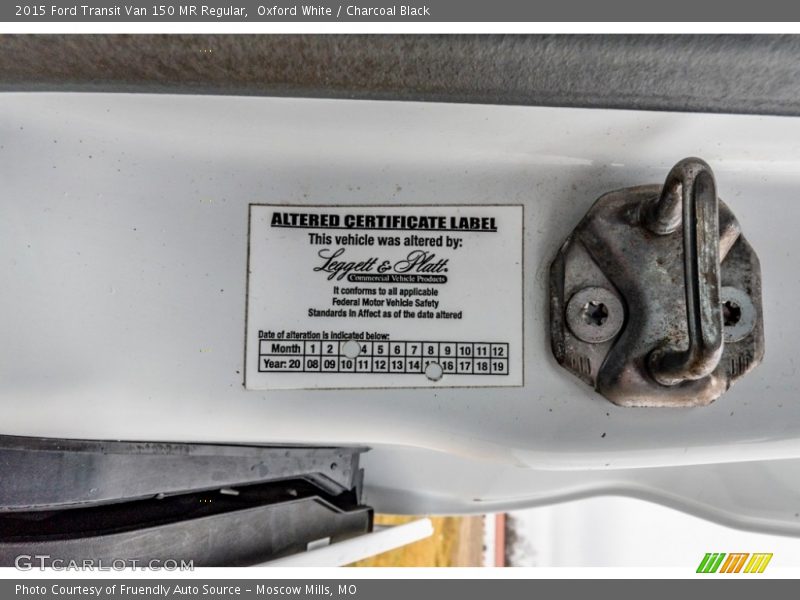 Oxford White / Charcoal Black 2015 Ford Transit Van 150 MR Regular